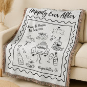 Personalized “Happily Ever After” Wedding Blanket  Decke