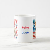Personalized Happy 4th of July Pomeranian  Kaffeetasse (Mittel)