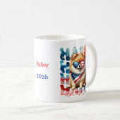 Personalized Happy 4th of July Pomeranian  Kaffeetasse (VorderseiteRechts)