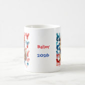 Personalized Happy 4th of July Pomeranian  Kaffeetasse (Mittel)