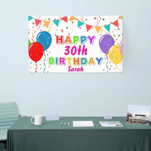 PERSONALIZED HAPPY BIRTHDAY Banner (Messeveranstaltung)