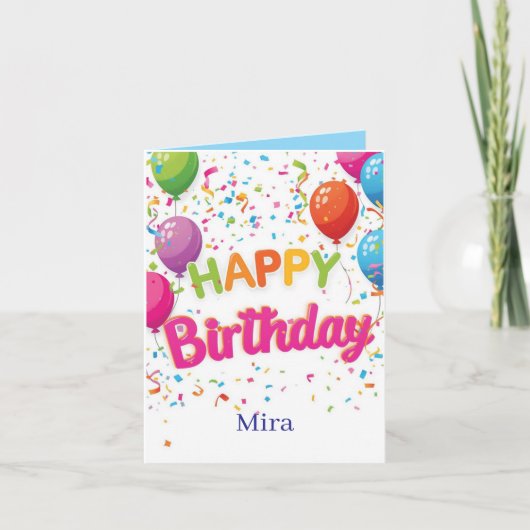 Personalized Happy Birthday Card Einladung (Vorderseite)