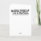 Personalized Happy Birthday for Niece Cute Cat   Karte (Rückseite)