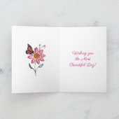 Personalized Happy Birthday for Niece Cute Cat   Karte (Innenseite)