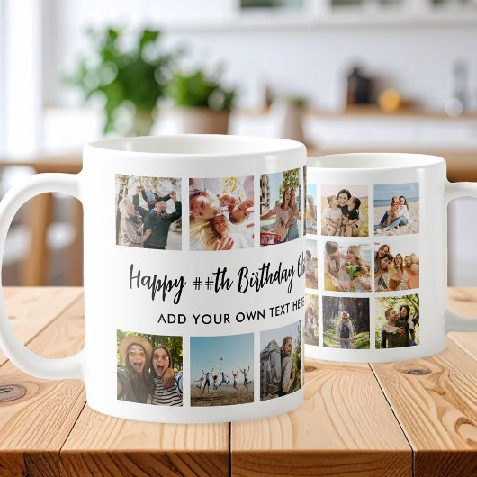 Personalized Happy Birthday Photo Collage Mug Kaffeetasse