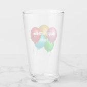 Personalized Happy Birthday Vibes Helium Balloons Glas (Rückseite)