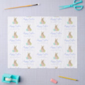 Personalized Happy Easter Cute Bunny Watercolor Seidenpapier (Basteln)