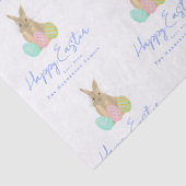 Personalized Happy Easter Cute Bunny Watercolor Seidenpapier (Detail)