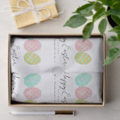 Personalized Happy Easter Eggs Watercolor Seidenpapier (Geschenk)