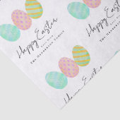Personalized Happy Easter Eggs Watercolor Seidenpapier (Detail)