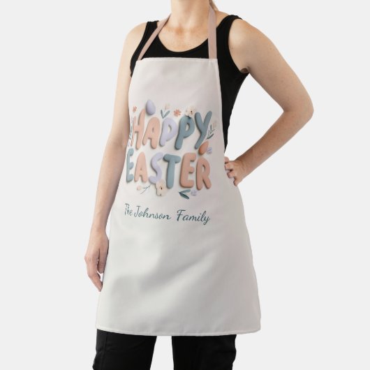 Personalized Happy Easter Family Apron Schürze (InSitu)