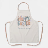 Personalized Happy Easter Family Apron Schürze (Vorderseite)