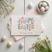 Personalized Happy Easter Family Kitchen Towel Geschirrtuch