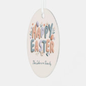 Personalized Happy Easter Family Ornament (Vorderseite links)
