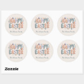 Personalized Happy Easter Family Stickers (Blatt)