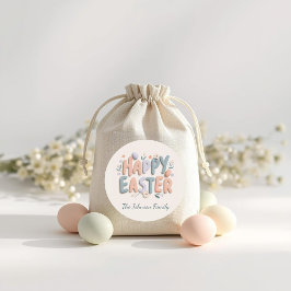 Personalized Happy Easter Family Stickers
