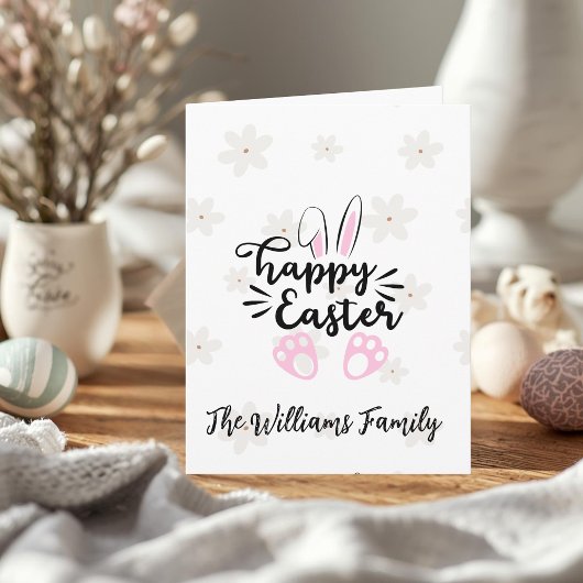 Personalized Happy Easter Folded Greeting Card Karte
