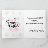 Personalized Happy Easter Folded Greeting Card Karte (Innenseite)