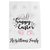 Personalized Happy Easter Gift Bag Mittlere Geschenktüte (Vorderseite)