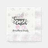 Personalized Happy Easter Paper Napkin Serviette (Vorderseite)