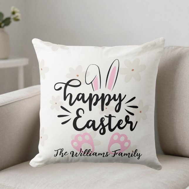 Personalized Happy Easter Throw Pillow Kissen (Von Creator hochgeladen)