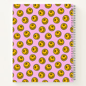 Personalized Happy Face Pastel Preppy Notebook Notizblock (Rückseite)