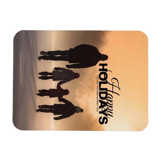 Personalized Happy Holidays Missing You Magnet (Horizontal)