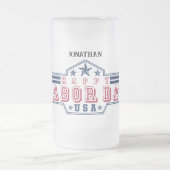Personalized Happy Labor Day Mattglas Bierglas (Mittel)