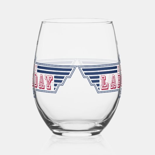 Personalized Happy Labor Day Weinglas Ohne Stiel (Rechts)