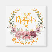 Personalized Happy Mother’s Day Floral Magnet (Vorne)