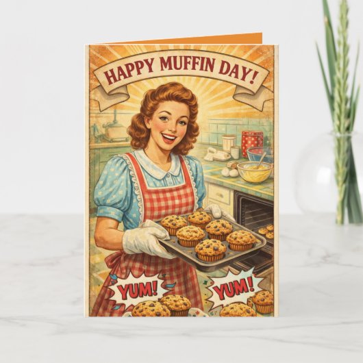Personalized Happy Muffin Day Greeting Card Karte (Vorderseite)