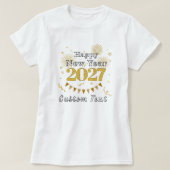Personalized “Happy New Year 2027” T-shirt (Design vorne)