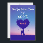 Personalized Happy New Year Love card Feiertagskarte<br><div class="desc">Elegant New year card for lovers</div>