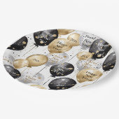 Personalized Happy New Year Party Pappteller (Schrägansicht)