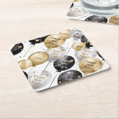 Personalized Happy New Year Party Untersetzer (angewinkelt)