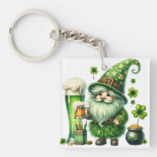 Personalized Happy St. Patrick's Day Acrylic Schlüsselanhänger (Vorderseite)