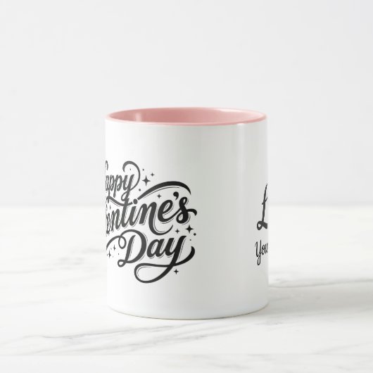 Personalized Happy Valentine's Day Custom Mug Tasse (Zentrum)