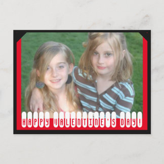 Personalized Happy Valentine's Day Photo Feiertagspostkarte