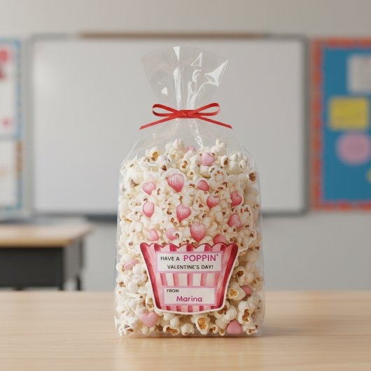 Personalized “Have a Poppin’ Valentine’s Day”  Aufkleber