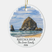 Personalized Haystack Rock Ornament, Custom Oregon Keramik Ornament (Links)