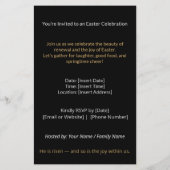 Personalized He Is Risen Easter Party Invitation Flyer (Hinten)