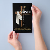 Personalized He Is Risen Easter Party Invitation Flyer (Handgriff)