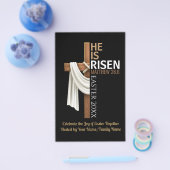 Personalized He Is Risen Easter Party Invitation Flyer (Einzeln)