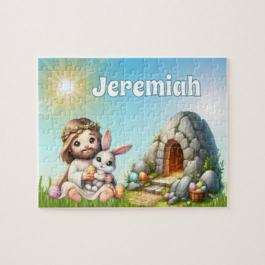 Personalized He Is Risen Easter Puzzle (Horizontal)