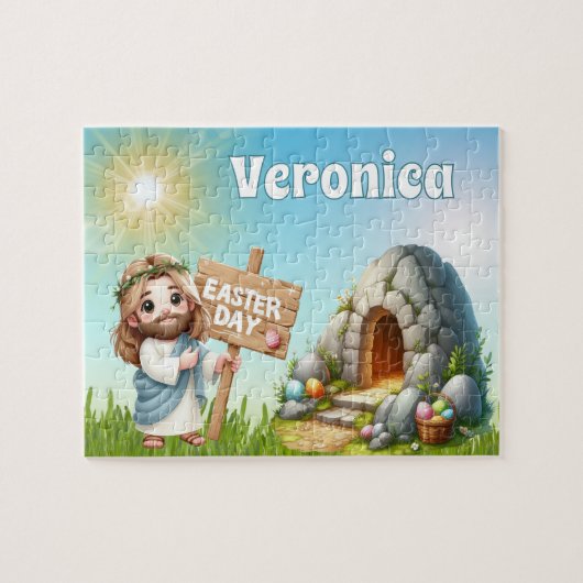 Personalized He Is Risen Easter Puzzle (Horizontal)