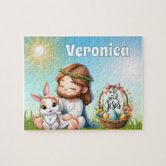 Personalized He Is Risen Easter Puzzle (Horizontal)