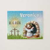Personalized He Is Risen Easter Puzzle (Horizontal)