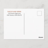 Personalized He Is Risen Happy Easter Christian Postkarte (Rückseite)