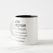 Personalized Health Inspector  Definition Zweifarbige Tasse (Vorderseite Links)