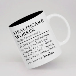 Personalized Healthcare Worker Mug Thank You Gift Zweifarbige Tasse